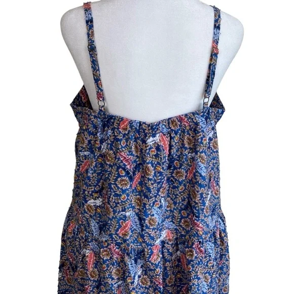 Knox Rose Pleated Midi Sundress in Blue and Orange - Picture 8 of 16
